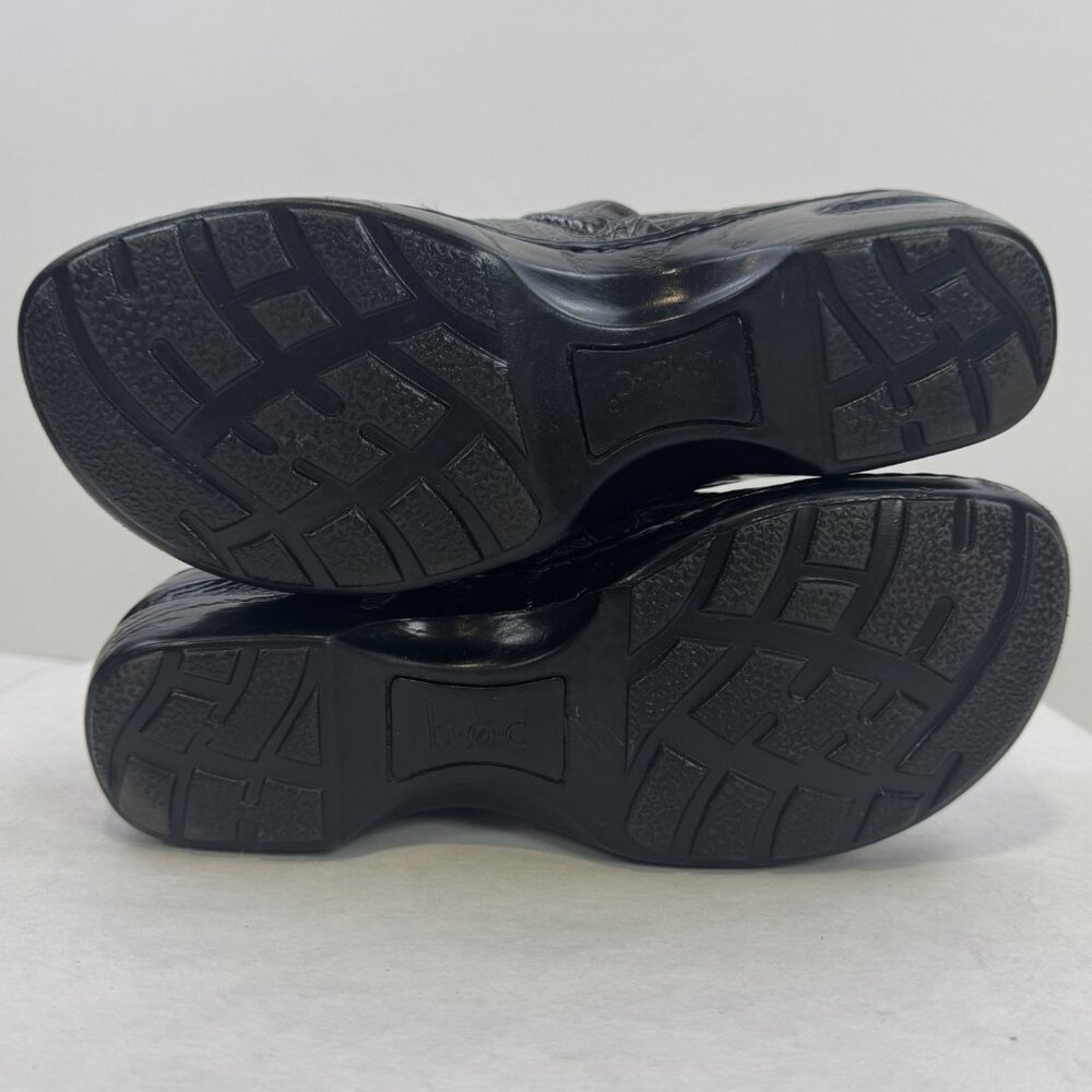 BOC Born Concept Womens Size 7 Gray Croc Faux Leather Peggy Slip On Clogs Shoes - Picture 5 of 15